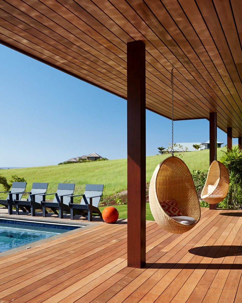 Hale Ike Mala Residence Pool Deck Seating by Philpotts Interiors